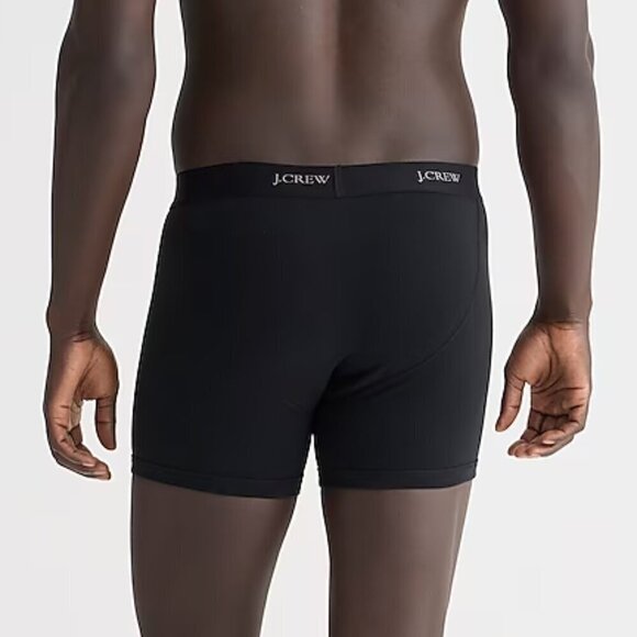 J. Crew Men's Stretch 3" Cotton Blend Boxer Briefs Black Size L NWT - Picture 2 of 3